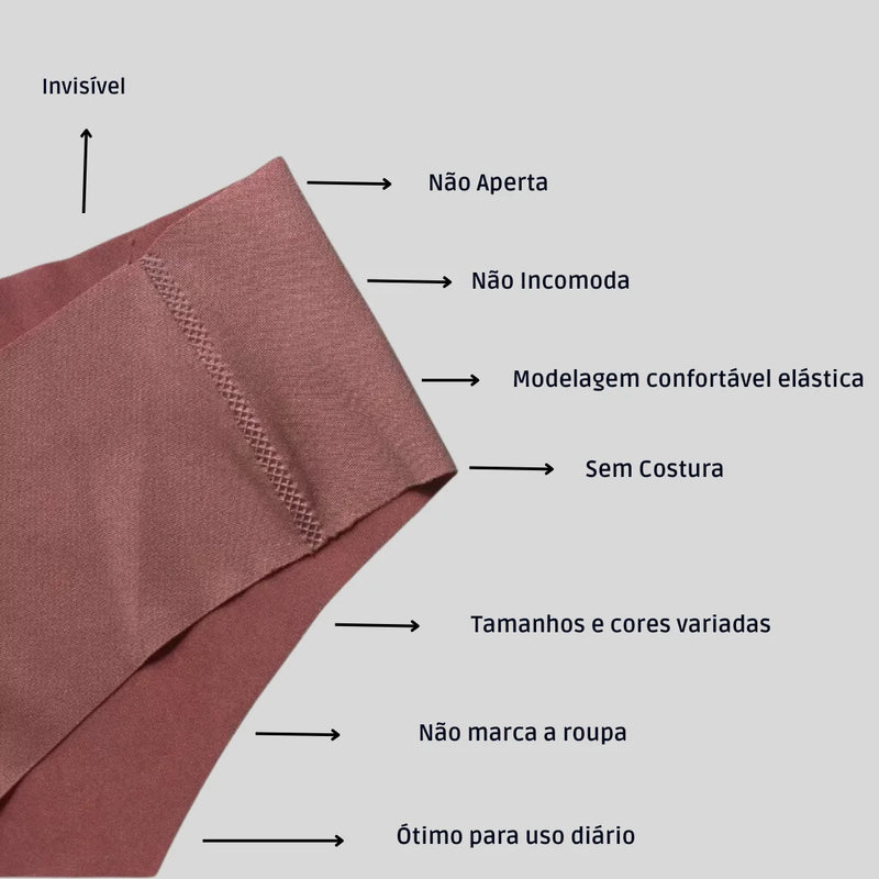 Conjunto de Calcinhas Sem Costura