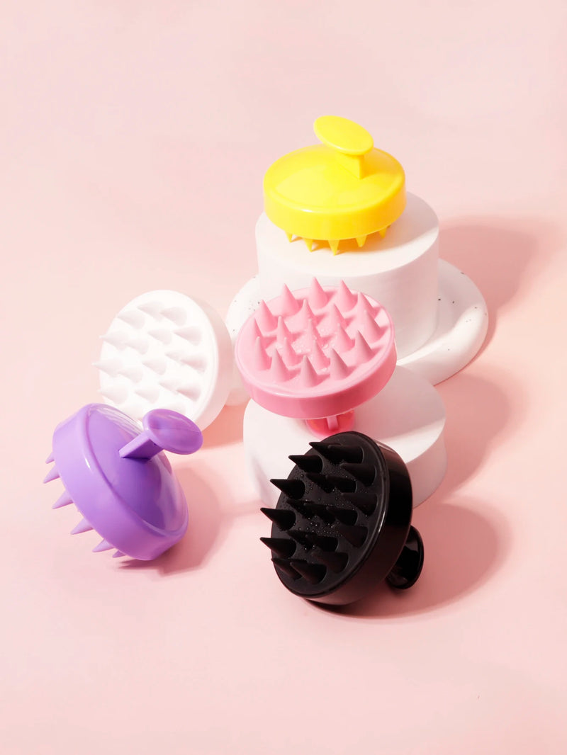 Escova Silicone Massageadora de Couro Cabeludo