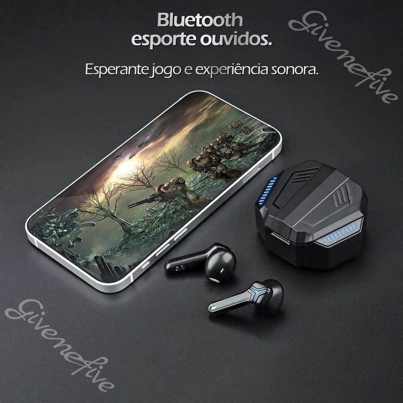 TWS Pro60 Fone Bluetooth 5.1 Fone De Ouvido Sem Fio Hi Fi À Prova D' Água, Redução De Ruído, Esporte Earbud com Microfone