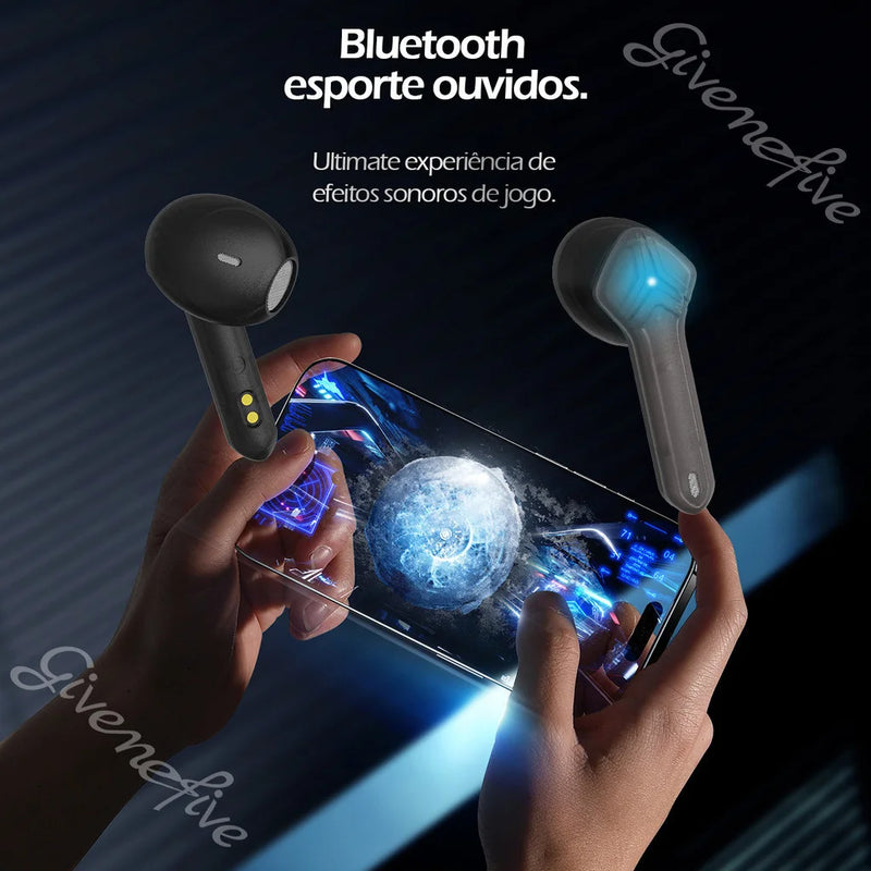 TWS Pro60 Fone Bluetooth 5.1 Fone De Ouvido Sem Fio Hi Fi À Prova D' Água, Redução De Ruído, Esporte Earbud com Microfone