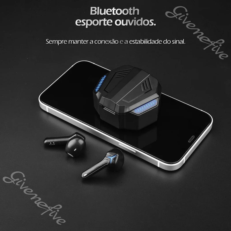 TWS Pro60 Fone Bluetooth 5.1 Fone De Ouvido Sem Fio Hi Fi À Prova D' Água, Redução De Ruído, Esporte Earbud com Microfone